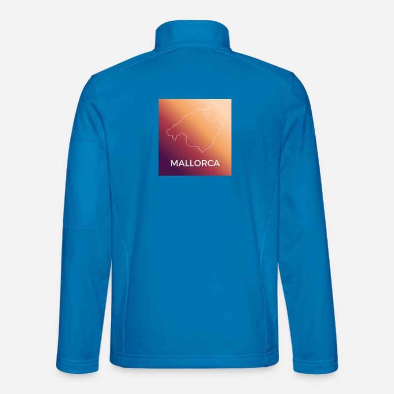Mallorca outline at sunset - Unisex Softshell Jacket - light blue