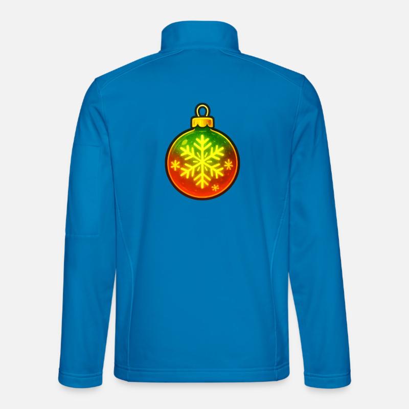 Christmas Ball Snowflake Ornament - Unisex Softshell Jacket - light blue
