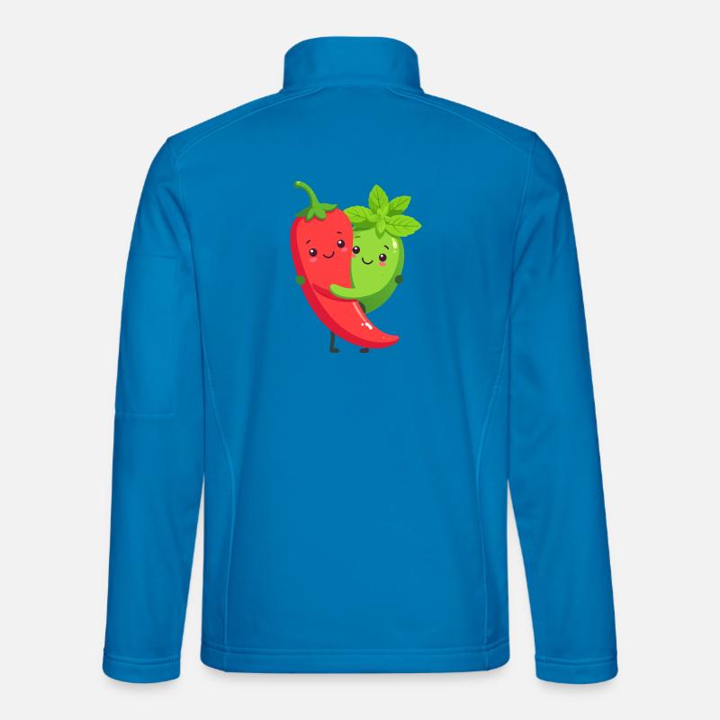 Kuschelige Chilli Minze Freunde Unisex Softshelljacke