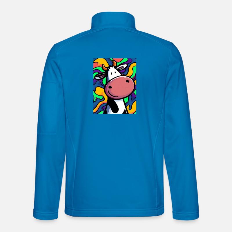 Kuh - Unisex Softshelljacke - Lichtblau