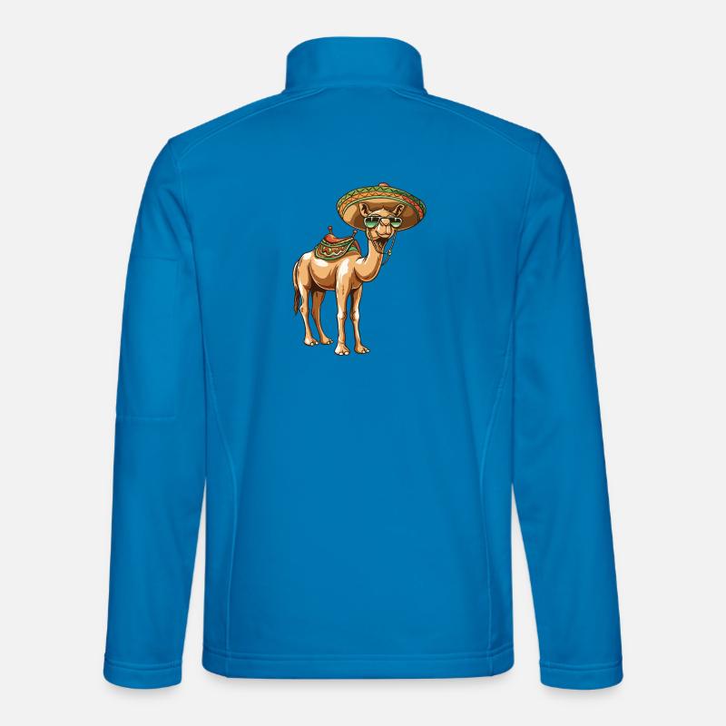 Camel Comic Funny Sombrero - Unisex Softshell Jacket - light blue