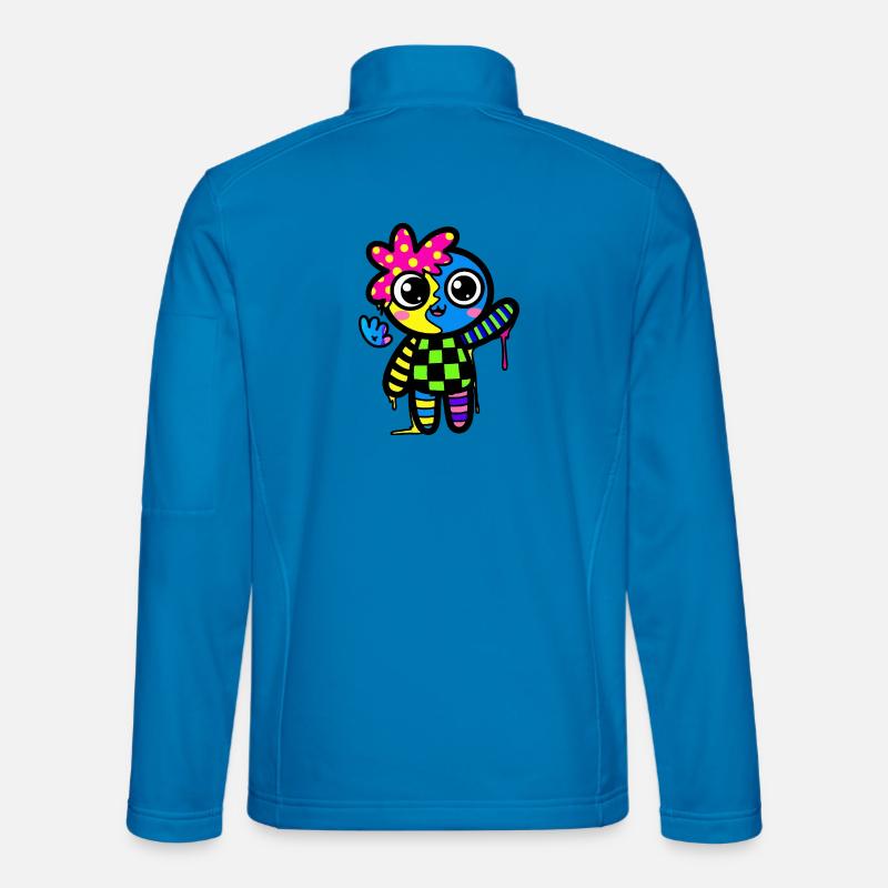 Split Face Regenbogen Pop Art - Unisex Softshelljacke - Lichtblau