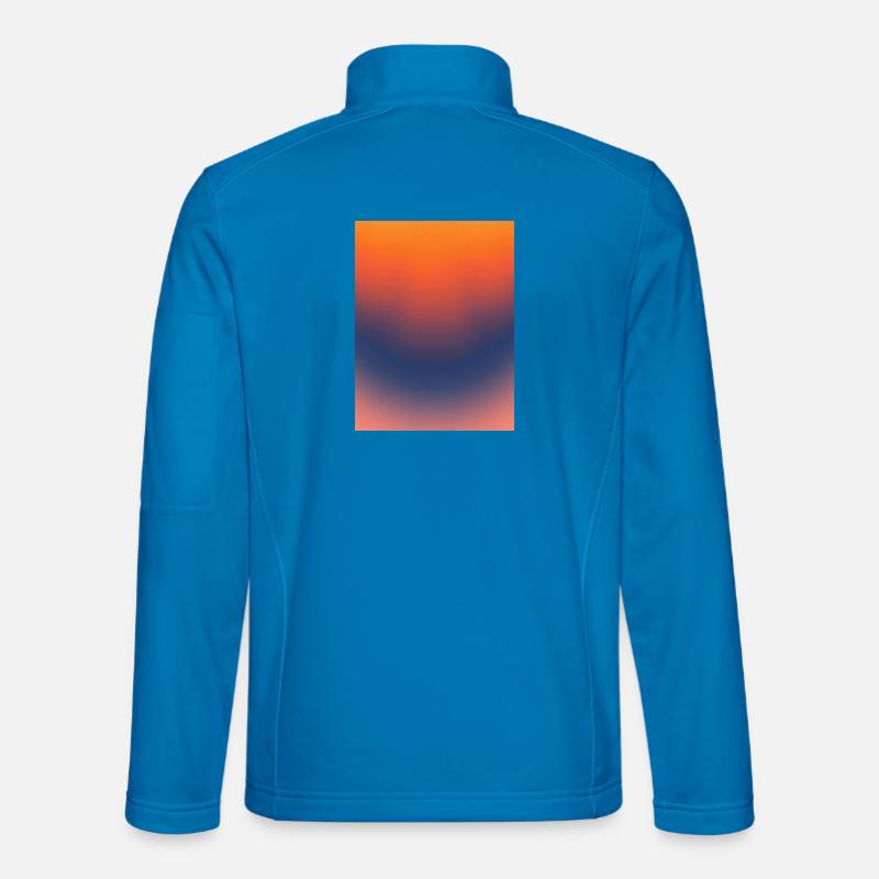 Mitternachts-Glut-Gradient - Unisex Softshelljacke - Lichtblau
