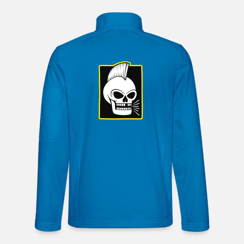 Punk Rock Skull With Mohawk - Unisex Softshell Jacket - light blue