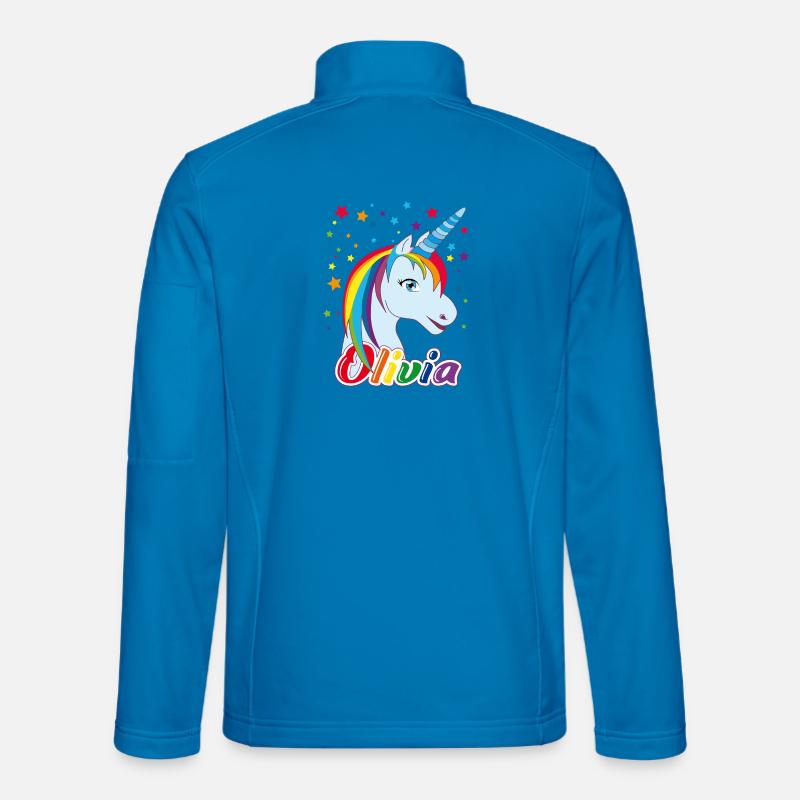 Einhorn Olivia Regenbogen  - Unisex Softshelljacke - Lichtblau