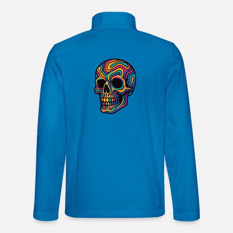 Crâne psychédélique – Design psychédélique Veste en tissu softshell Unisexe