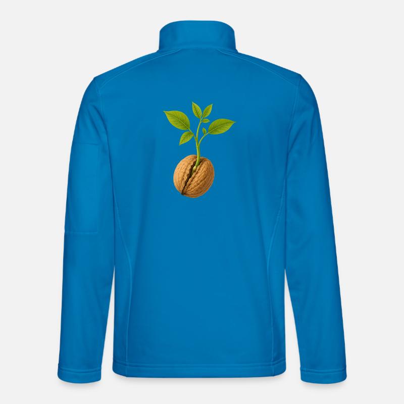Small Grows Large Walnut Design Unisex Softshell Jacket