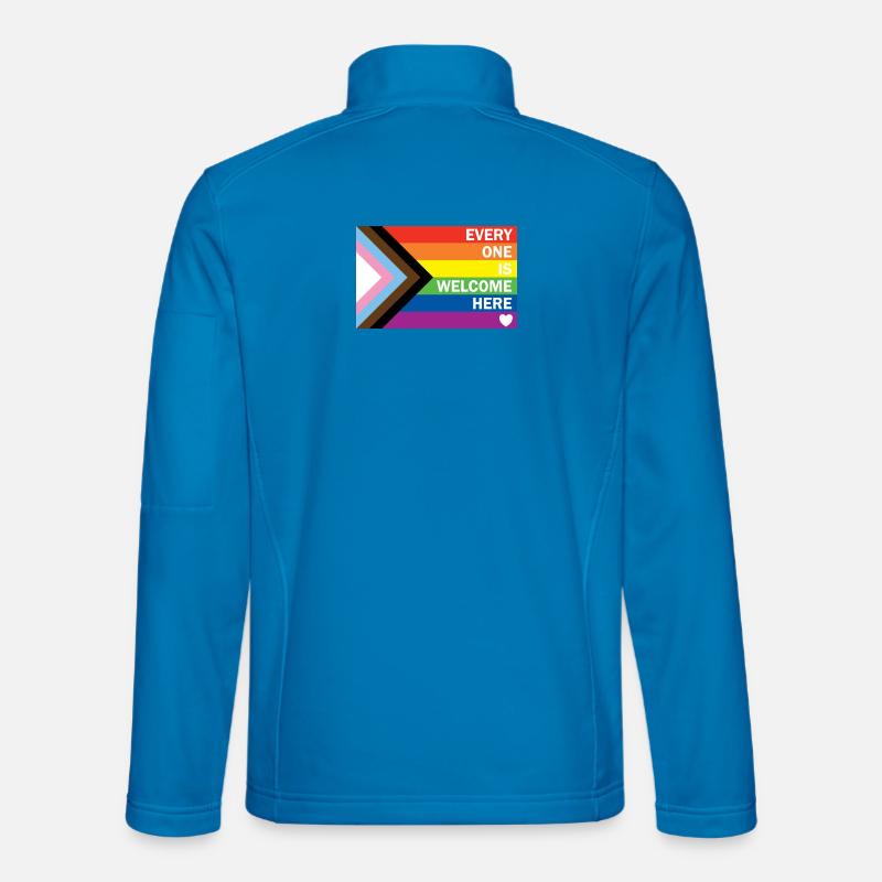 Progress Pride Flag – Everyone Is Welcome Here  Unisex Softshelljacke