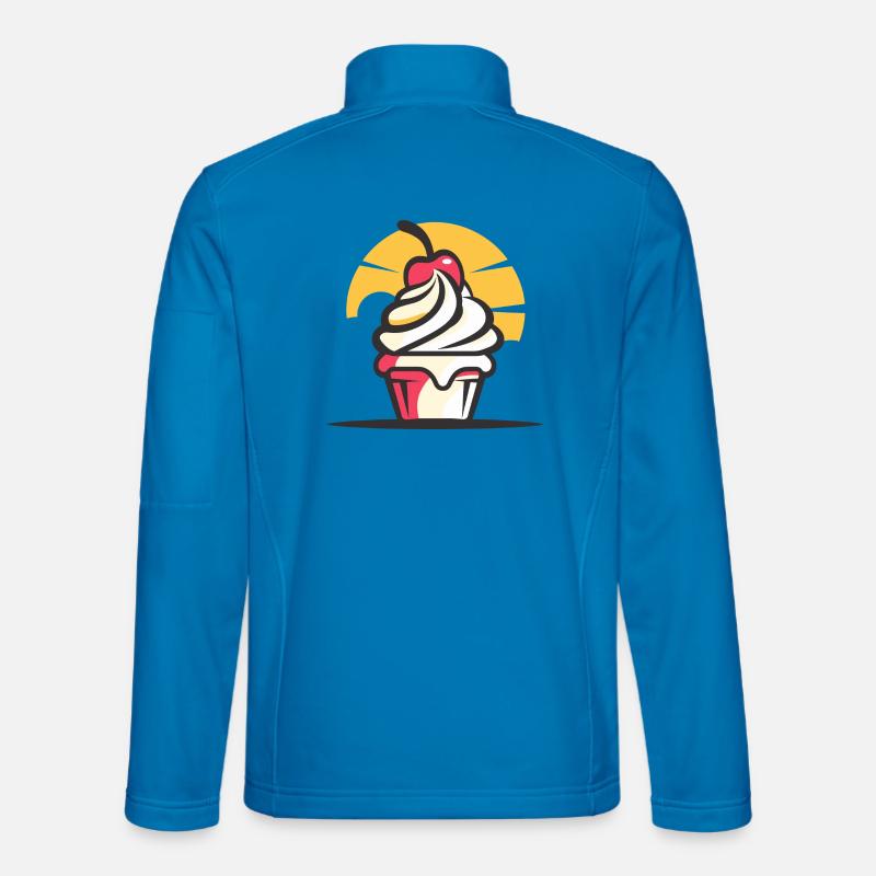 Eiscreme Zeichnung - Unisex Softshelljacke - Lichtblau