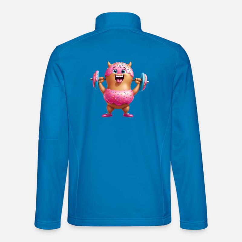 Donut Monster Strength Training - Unisex Softshell Jacket - light blue