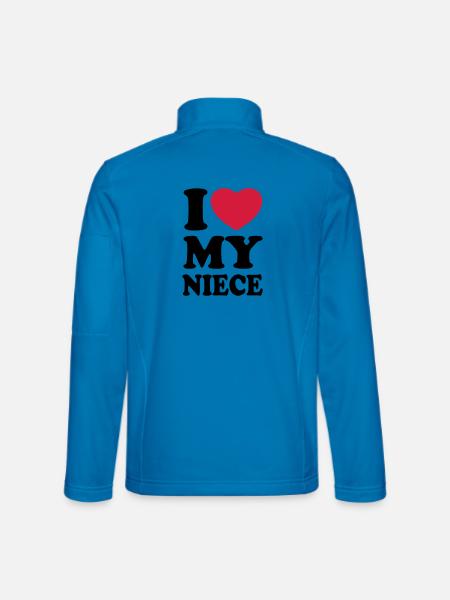 I love my niece - J'aime ma nièce - Veste en tissu softshell Unisexe - bleu clair - Dos