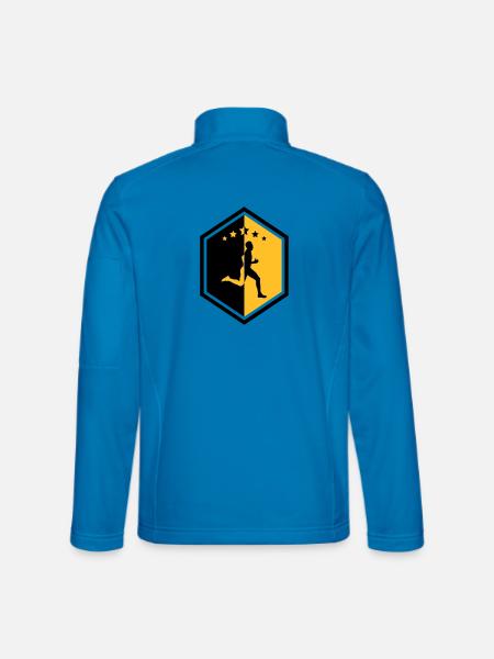 Course à Pied / Running / Jogging / Coureur - Veste en tissu softshell Unisexe - bleu clair - Dos