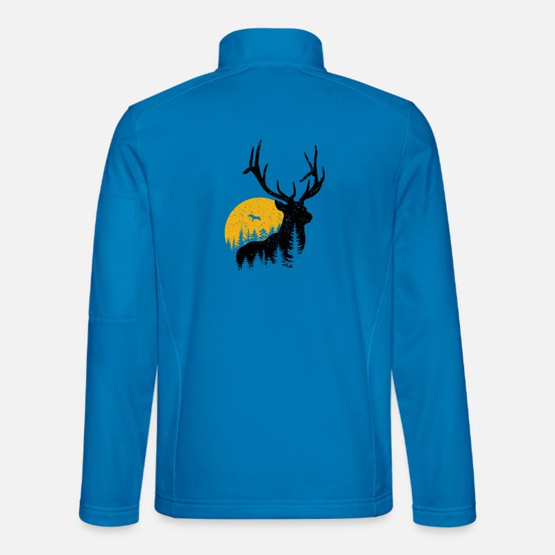 Hirsch - Unisex Softshelljacke - Lichtblau