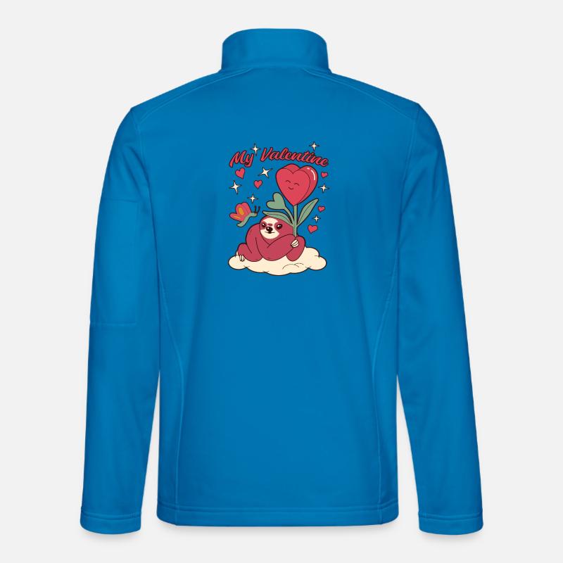 Valentine's Day Sloth - Unisex Softshell Jacket - light blue