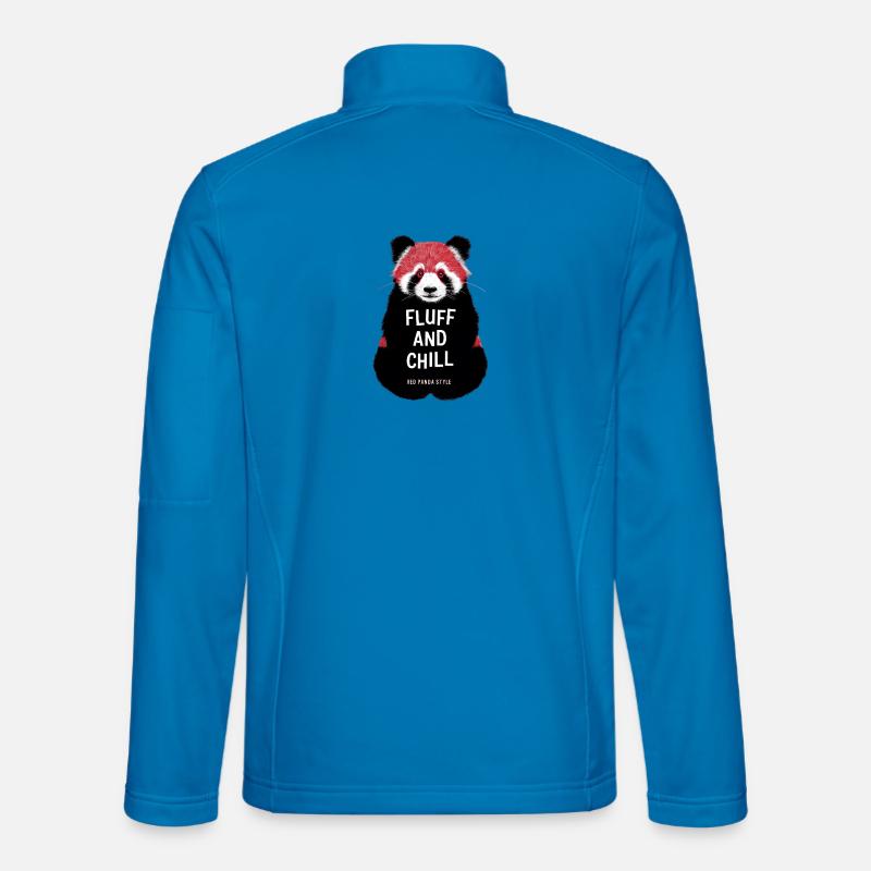Fluff and Chill – Style panda roux - Veste en tissu softshell Unisexe - bleu clair