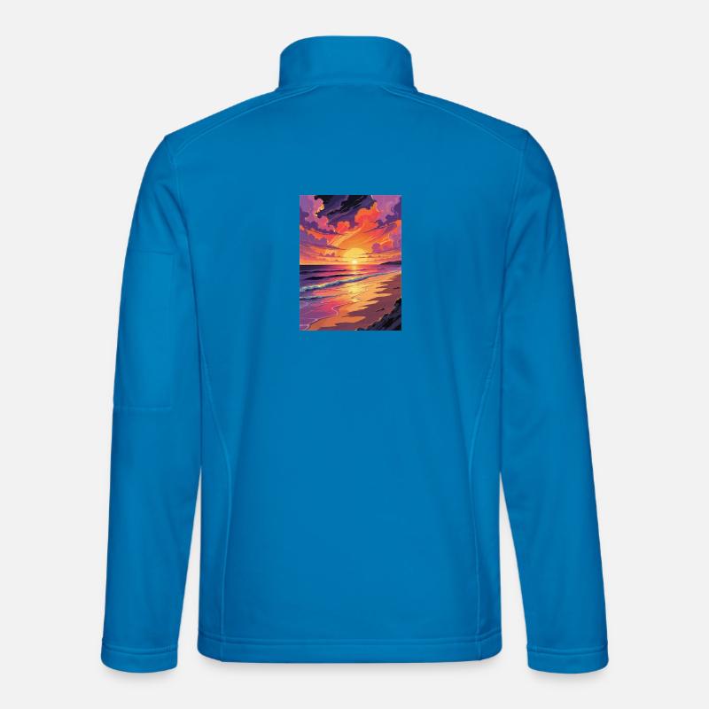Tropical Sunset on Art Beach Unisex Softshell Jacket