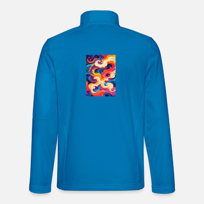 Abstract Chromatic Swirl - Unisex Softshell Jacket - light blue
