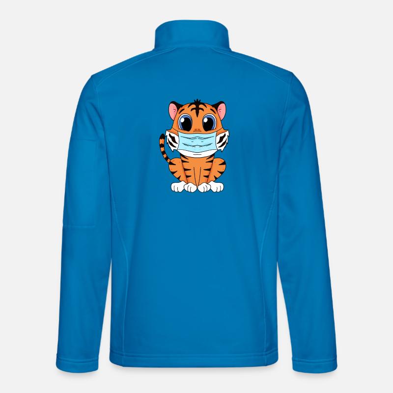 Süßer Tiger mit Maske - Unisex Softshelljacke - Lichtblau