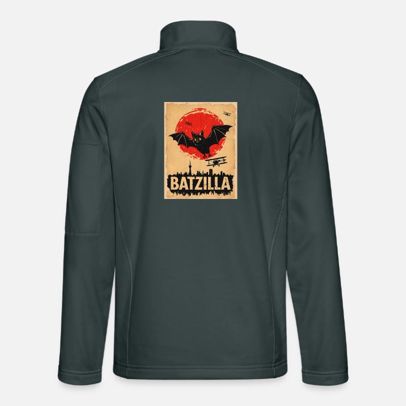 Fledermaus im Vintage-Stil mit Batzilla Unisex Softshelljacke