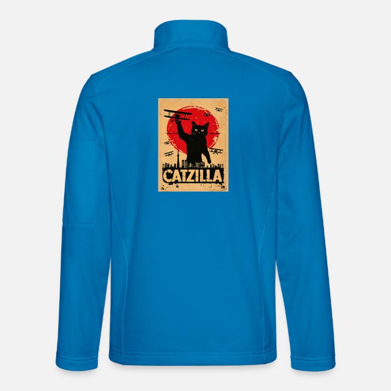 Warrior Cat in War Sky - Unisex Softshell Jacket - light blue