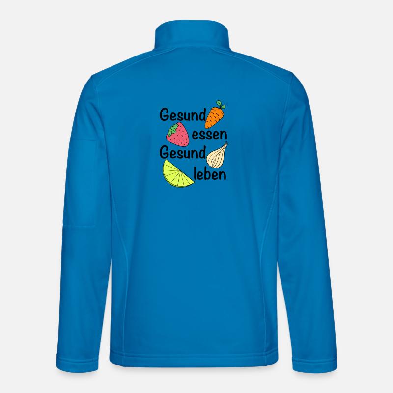 Gesund essen, gesund leben | Ernährung - Unisex Softshelljacke - Lichtblau