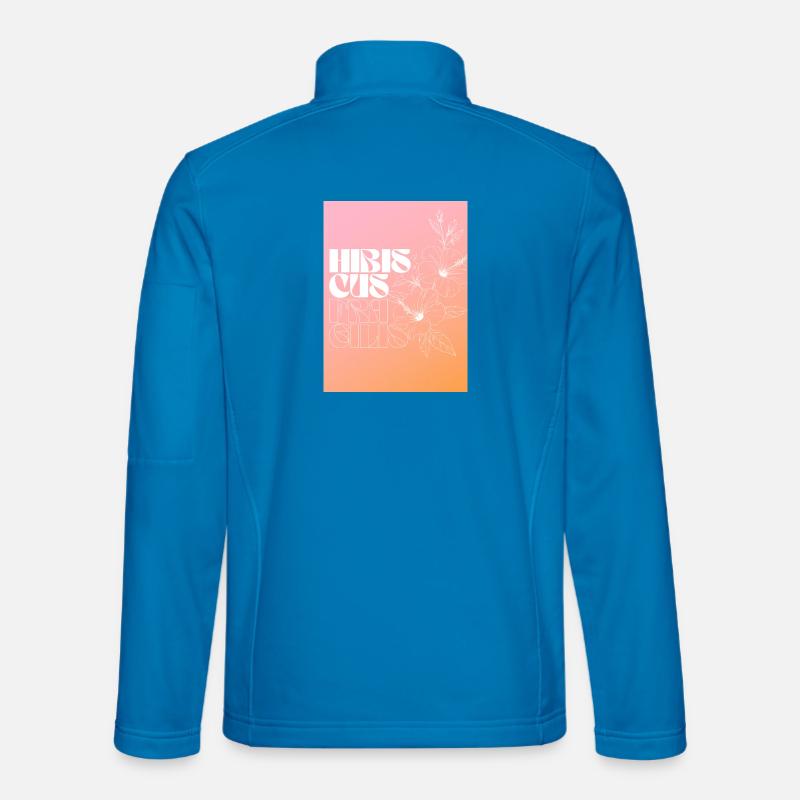 Hibiskus Individuelles Blumendesign - Unisex Softshelljacke - Lichtblau