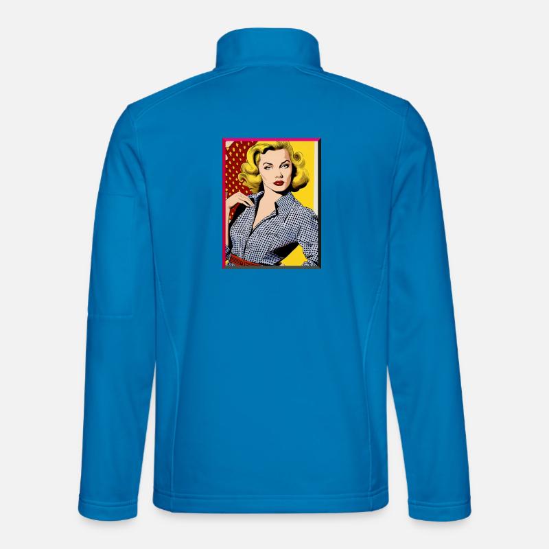 Pop Art Diva Retro Look Polka Dot Blouse Mode Veste en tissu softshell Unisexe