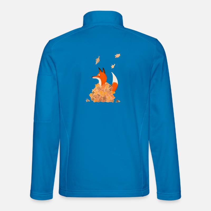 fox with leaves - Unisex Softshell Jacket - light blue