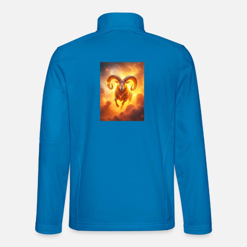 Fiery celestial ram igniting creation’s  Unisex Softshell Jacket