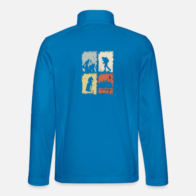 Vier Panel Silhouette Grunge - Unisex Softshelljacke - Lichtblau