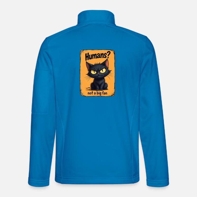 Not a Big Fan – Grumpy Black Cat  Veste en tissu softshell Unisexe