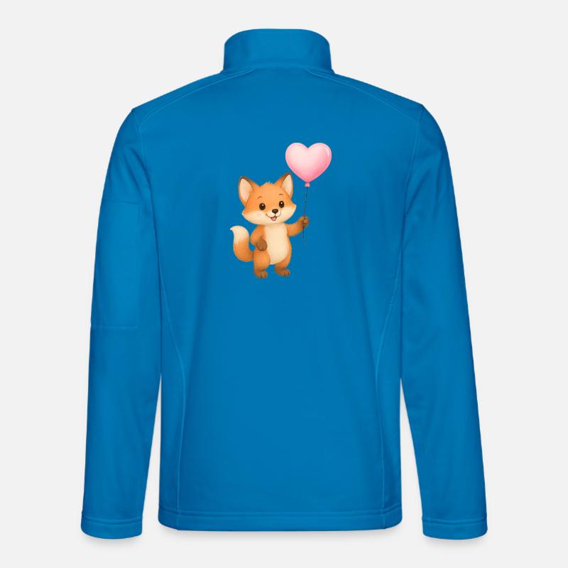 Herzballon Fuchs - Unisex Softshelljacke - Lichtblau