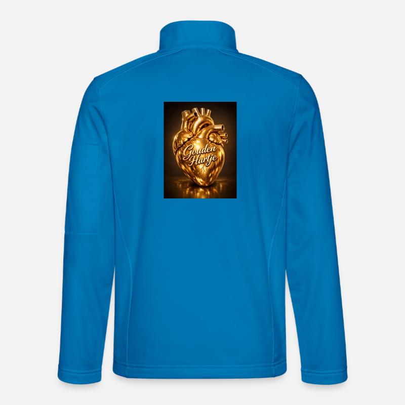Goldenes Herz Anatomisch - Unisex Softshelljacke - Lichtblau
