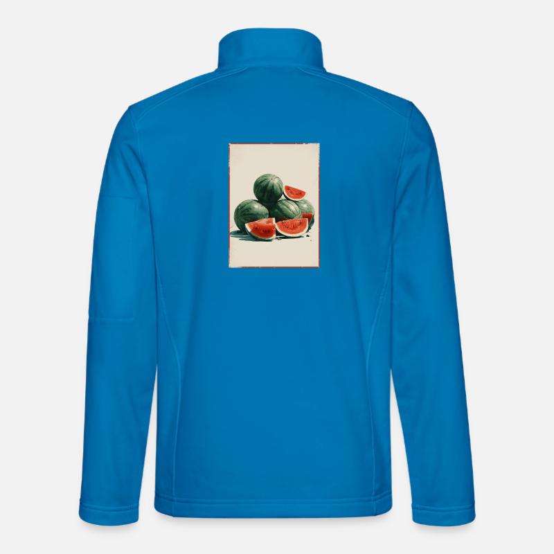 Fette di anguria vintage - Giacca softshell unisex - celeste