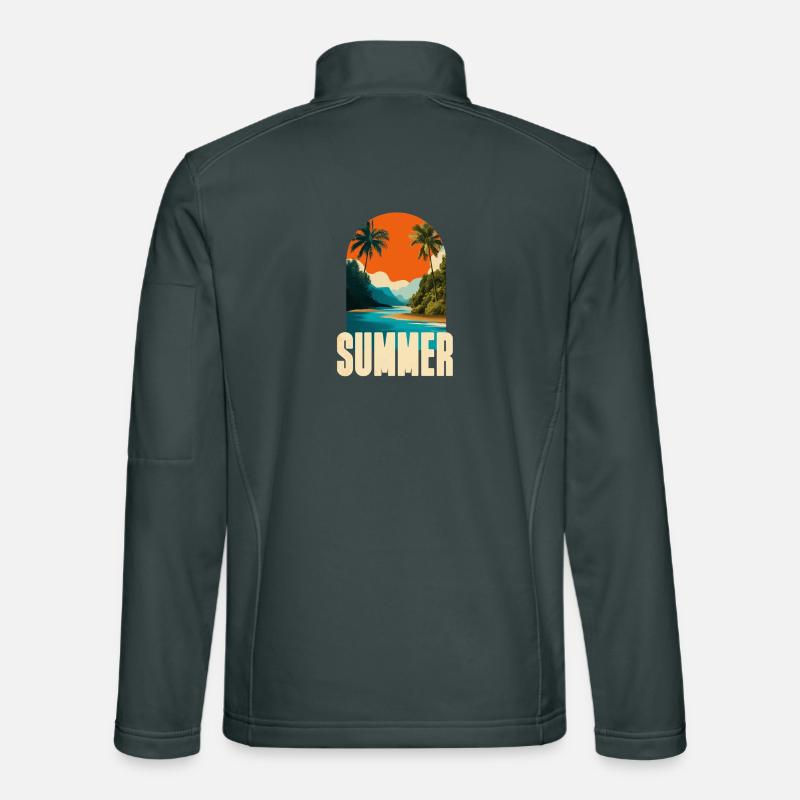 Tropical summer beach Unisex Softshell Jacket