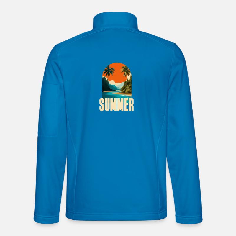 Tropischer Sommerstrand - Unisex Softshelljacke - Lichtblau