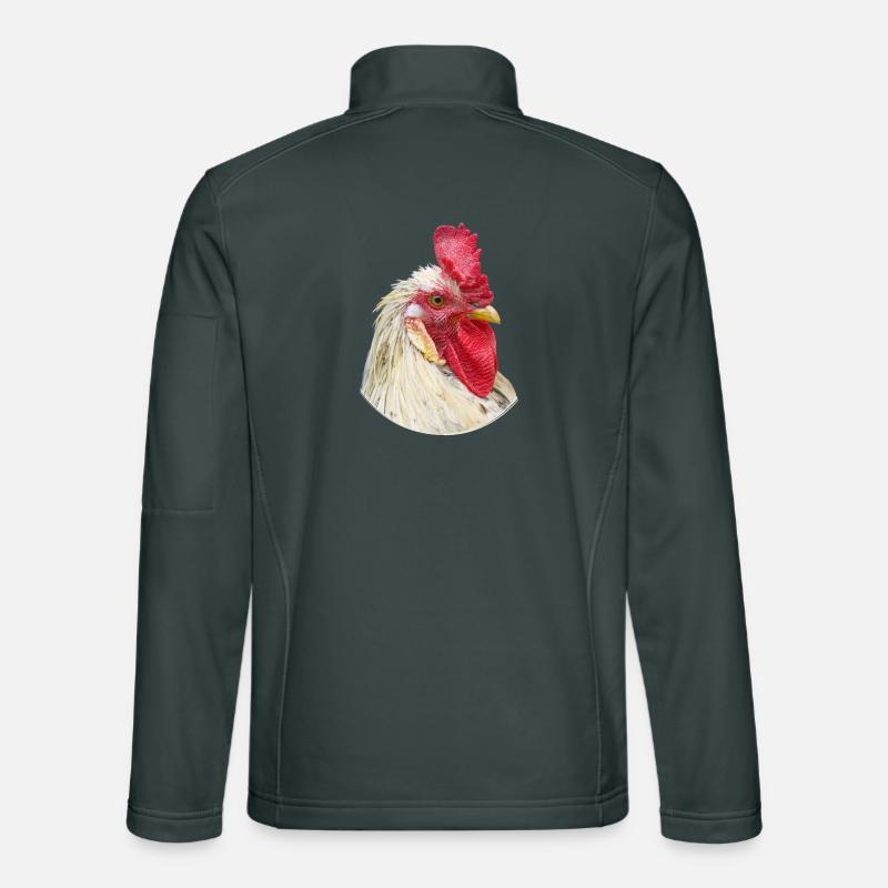 Spécimen de poulet à cravate de coq Veste en tissu softshell Unisexe