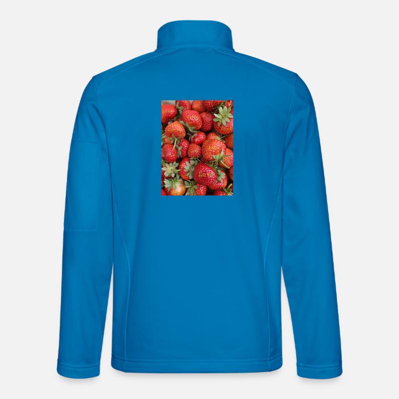 Erdbeeren - Unisex Softshelljacke - Lichtblau