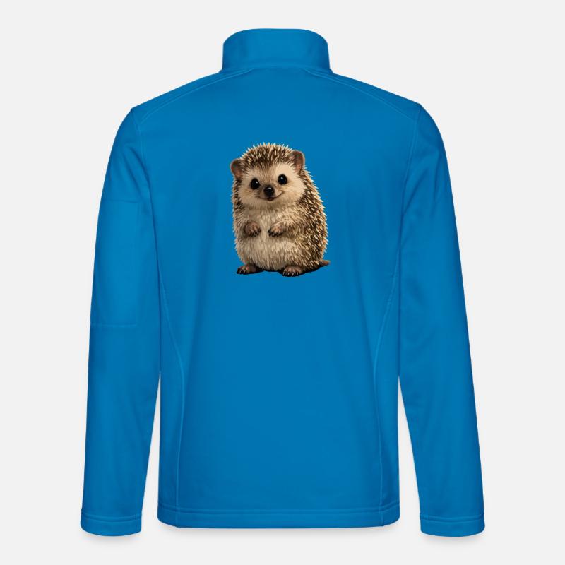 Small Hedgehog Stuffy Coat - Unisex Softshell Jacket - light blue