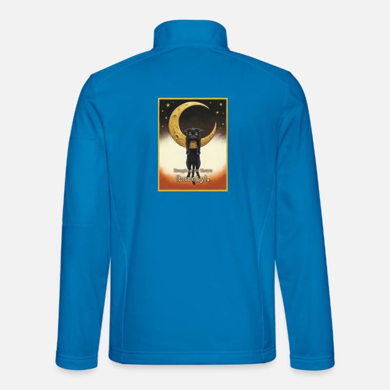 Barely Hanging Cat - Unisex Softshell Jacket - light blue