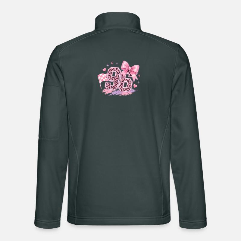 Paillettes Léopard Rose 96 Veste en tissu softshell Unisexe
