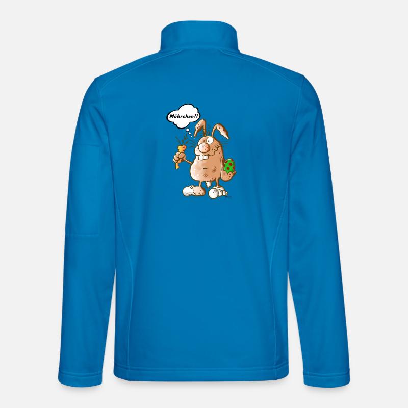 Osterhase mit Möhrchen - Unisex Softshelljacke - Lichtblau