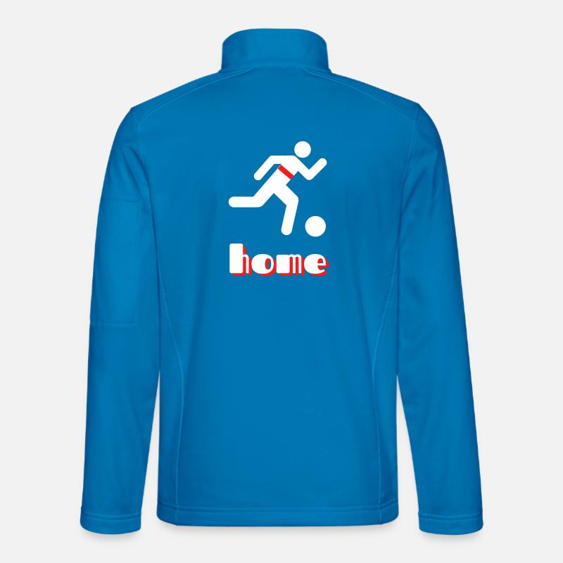 Stuttgart home mit roten Brustring - Unisex Softshelljacke - Lichtblau