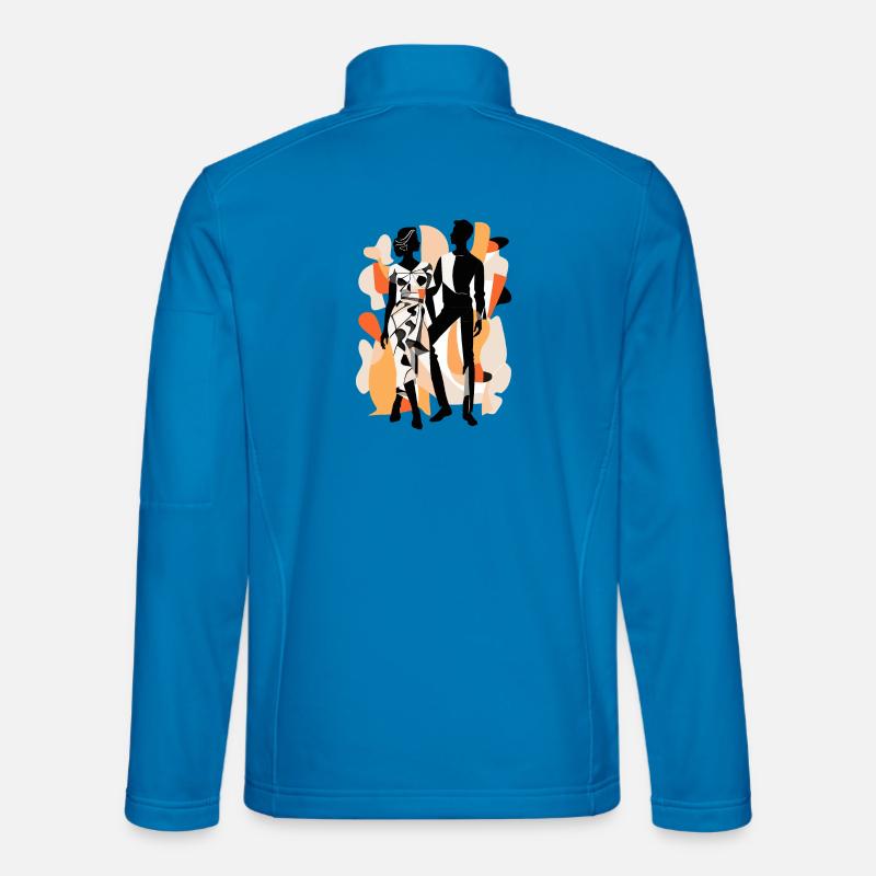 Abstrakte Kunst Mann und Frau - Unisex Softshelljacke - Lichtblau