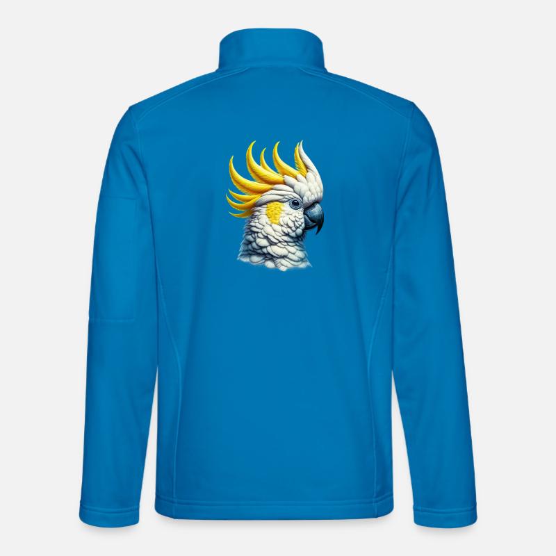 Cockatoo Parrot - Unisex Softshell Jacket - light blue