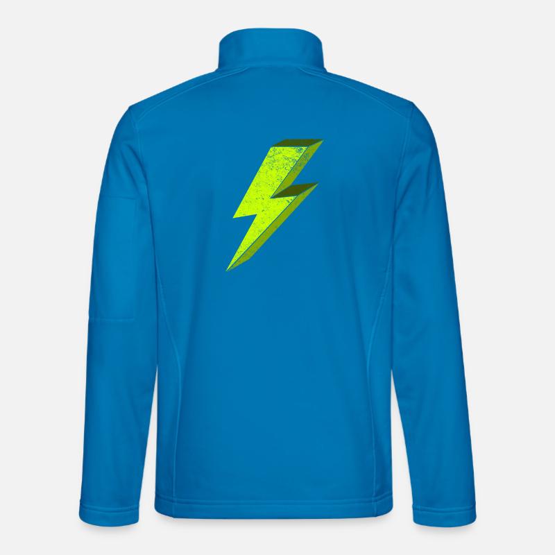 Leuchtende Elektroblitz-Illustration 3D - Unisex Softshelljacke - Lichtblau