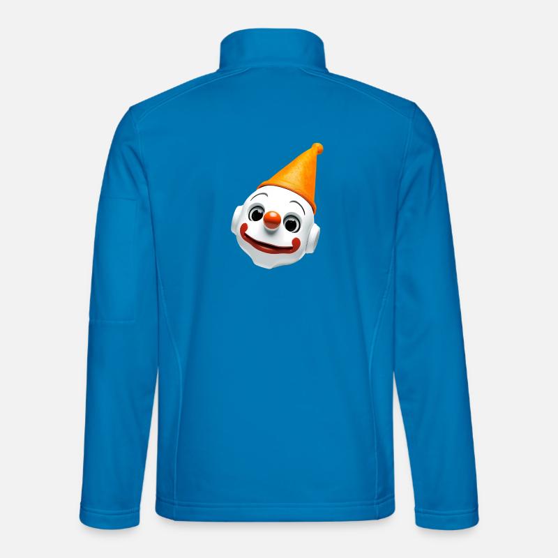 Clownengesicht mit Orangenhut - Unisex Softshelljacke - Lichtblau