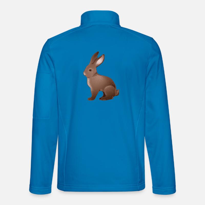 Hand drawn bunny in natural style - Unisex Softshell Jacket - light blue