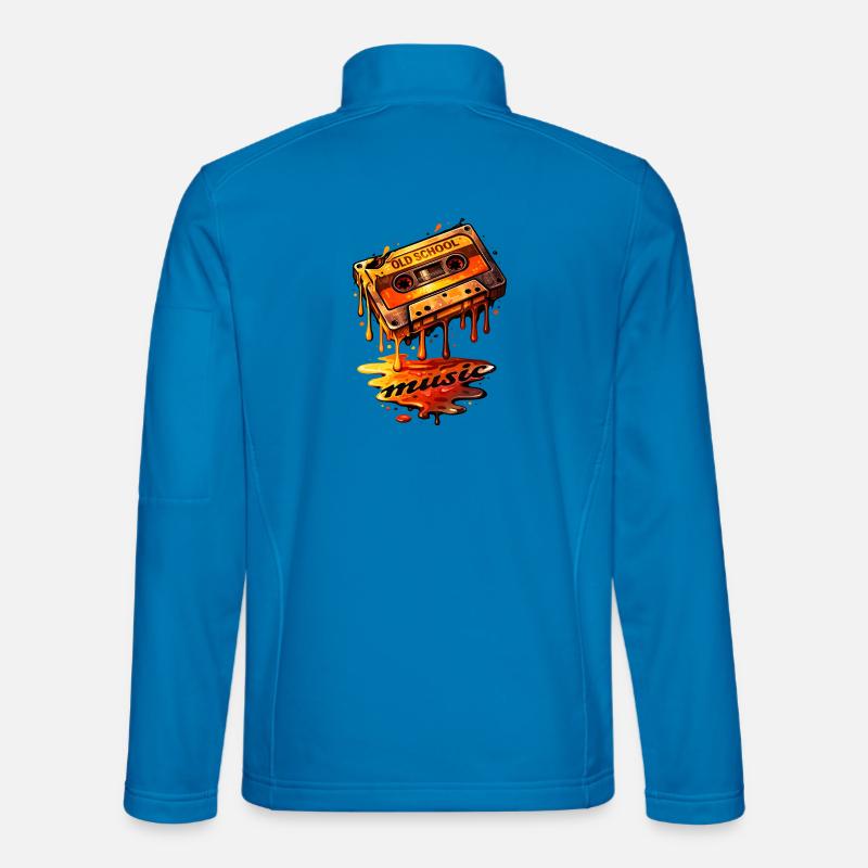Melting Old School Cassette Illustration - Unisex Softshell Jacket - light blue