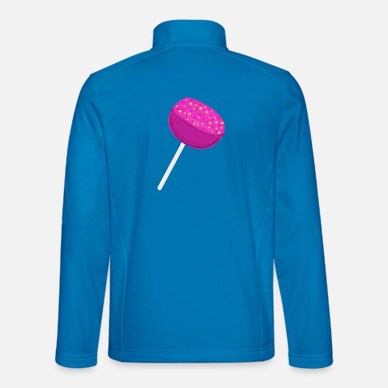 Pink Candy Lollipop Kids Child - Unisex Softshell Jacket - light blue